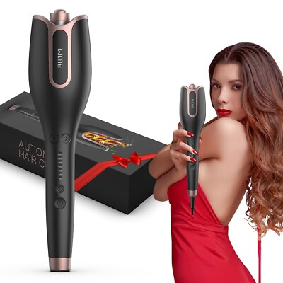 Haarstylist BUJIYI Lockenstab 4 Einstellbare (Schwarz)