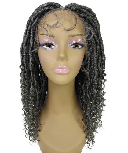 LUXLUXE Angel Curly Locs 20 in Long 4X4 Hand Tied Lace Braid Wig, BLB-0144 - Picture 10 of 134