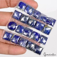 20 Stück Natürlich Blau Lapislazuli 12mm Quadrat Cab Lose Cabochon Edelsteine