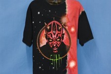 vtg 90s STAR WARS DARTH MAUL SITH PHANTOM MENACE TIE DYE DEADSTOCK t-shirt XL