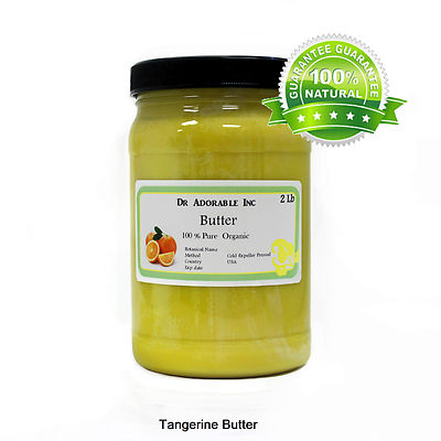 TANGERINE BUTTER ORGANIC NATURAL COLD PRESSED 100% PURE HAIR SKIN BODY GRADE A