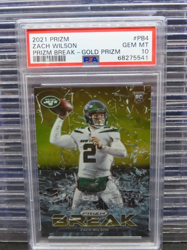 Zach Wilson Panini Prizm Prizm Break #PB4 Gold Prizm
