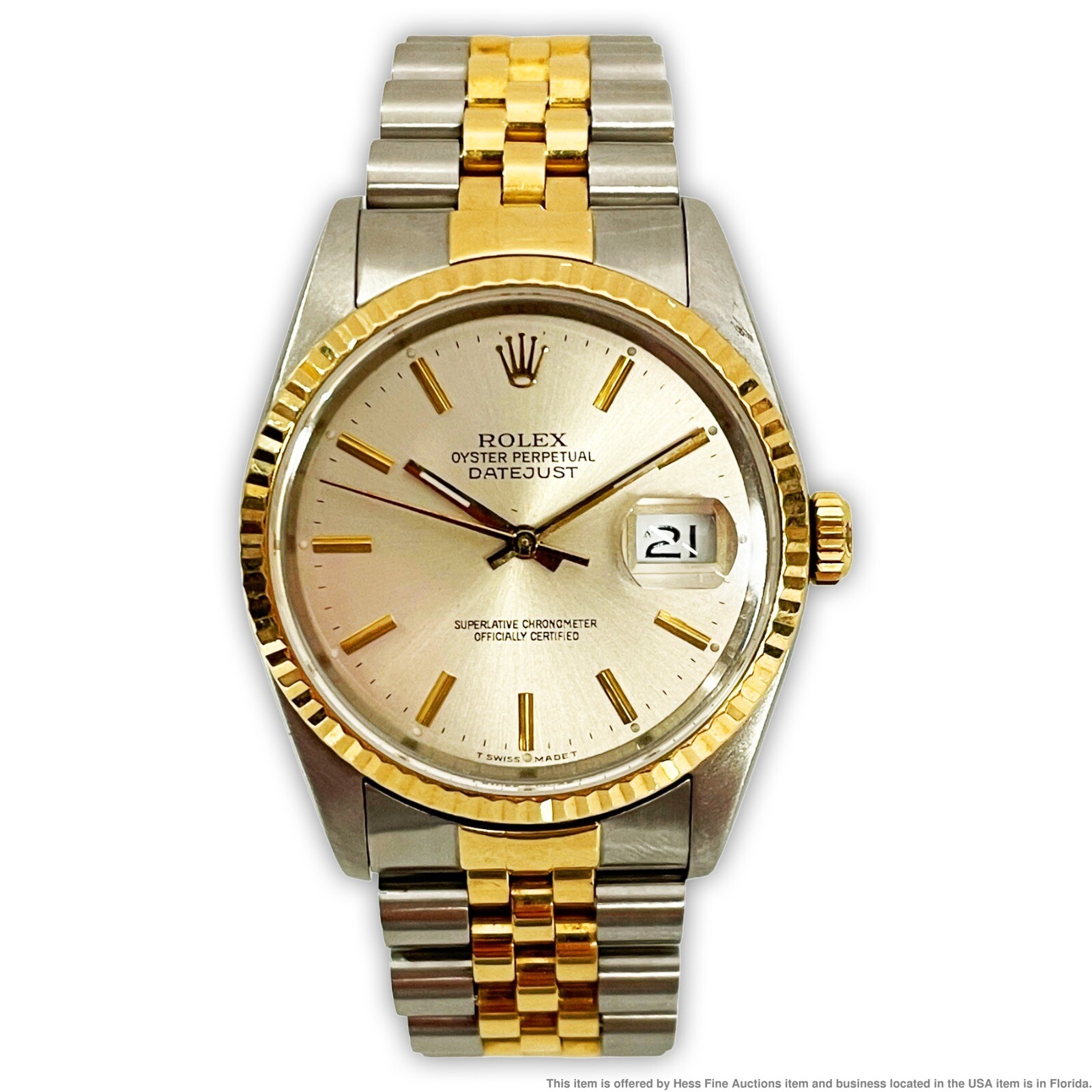 Vintage Rolex Datejust 6233 18K Gold Stainless Steel Two-Tone Mens Wrist Watch - Picture 2 of 12