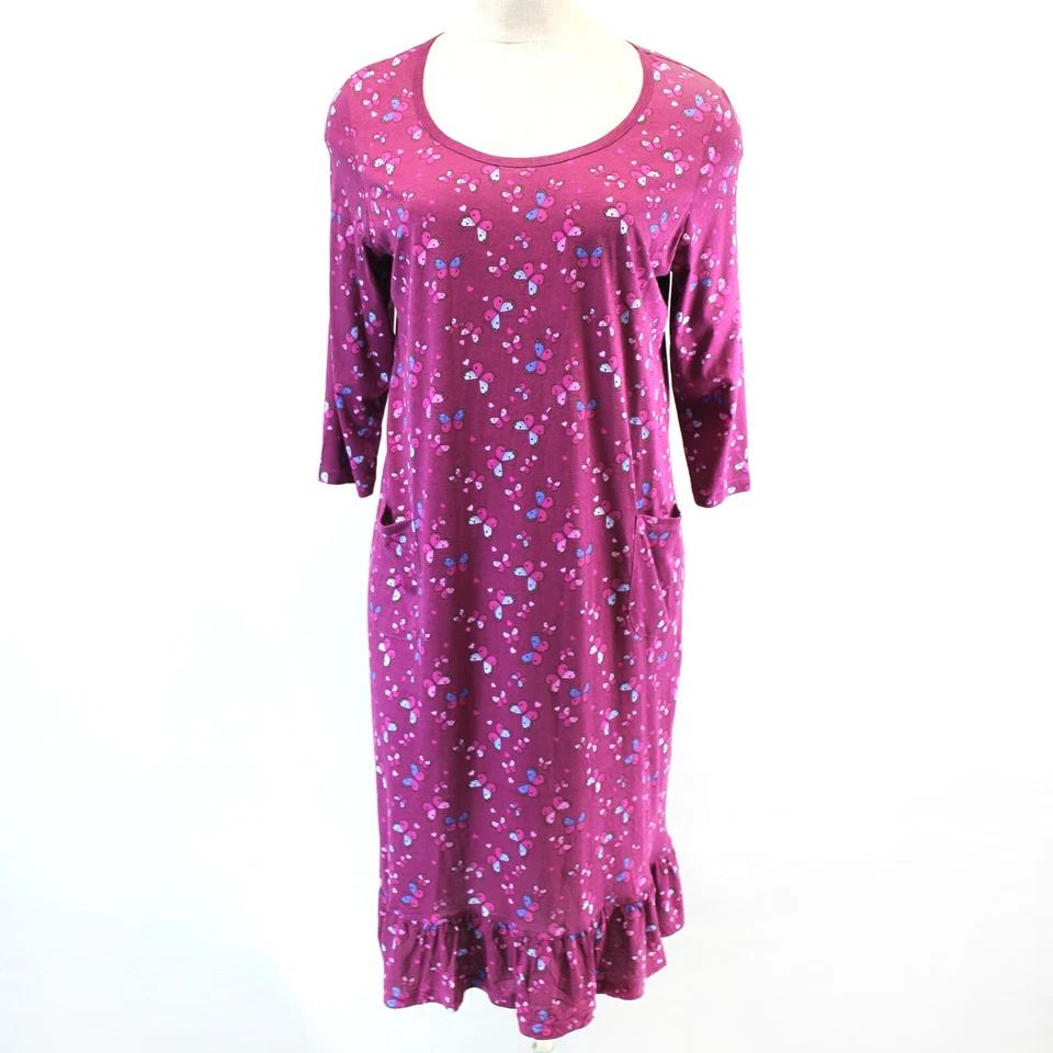 Camisa de dormir Avenue Catherines Plus roxa borboleta dia das mães 14/16 - Imagem 2 de 4