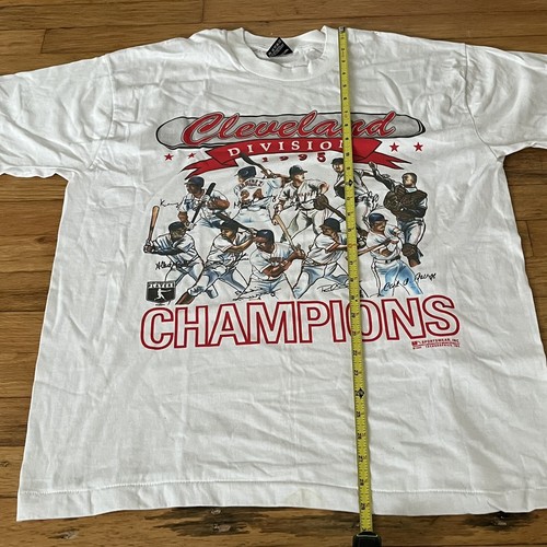 Vintage 1995 Cleveland Indians T Shirt Division Champions XL - Picture 3 of 6