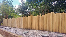 Fence panels panelled fence sweet chestnut post and rail rounded tops palisade
