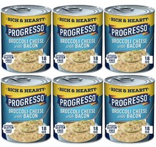 Progresso Rich  Hearty Soup BROCCOLI CHEESE BACON 6 Cans Ready to Eat