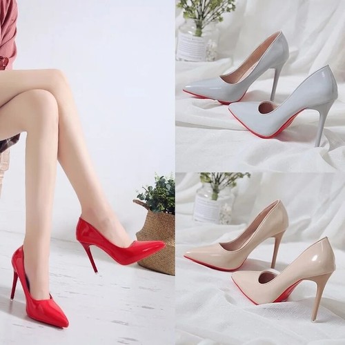 Woman High Heels Pumps Pointed Stilettos Toe Big Size Ladies Wedding Shoes New - Picture 8 of 20