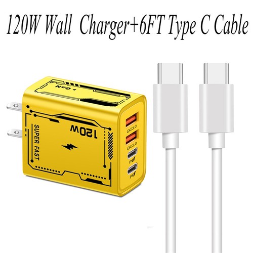 Chargeur mural et câble super rapide 120W GaN Multi USB C pour Samsung S25 S24 S23 S22 - Photo 11 sur 22