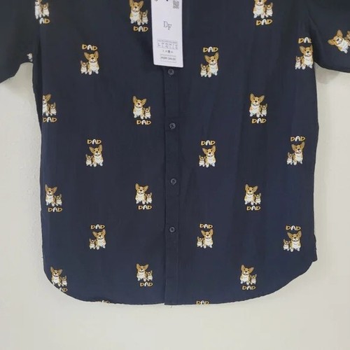 Denim & Flower Ricky Singh Best Dad Ever Corgi Hund Knopfleiste Shirt Größe M - Bild 4 von 6