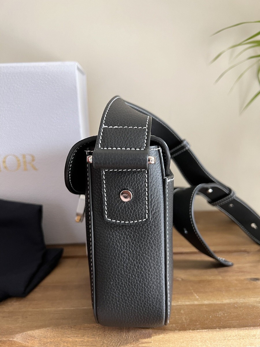 ショルダーバッグ・ポシェット DIOR Mini Saddle Bag with Strap MINI SADDLE BAG WITH STRAP Black Grained Calfskin Dior | eBay