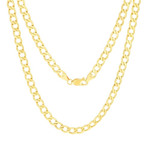 10K Yellow Gold 2mm-7.5mm Cuban Curb Chain Pendant Necklace Mens Women 16"- 30" - Picture 43 of 108
