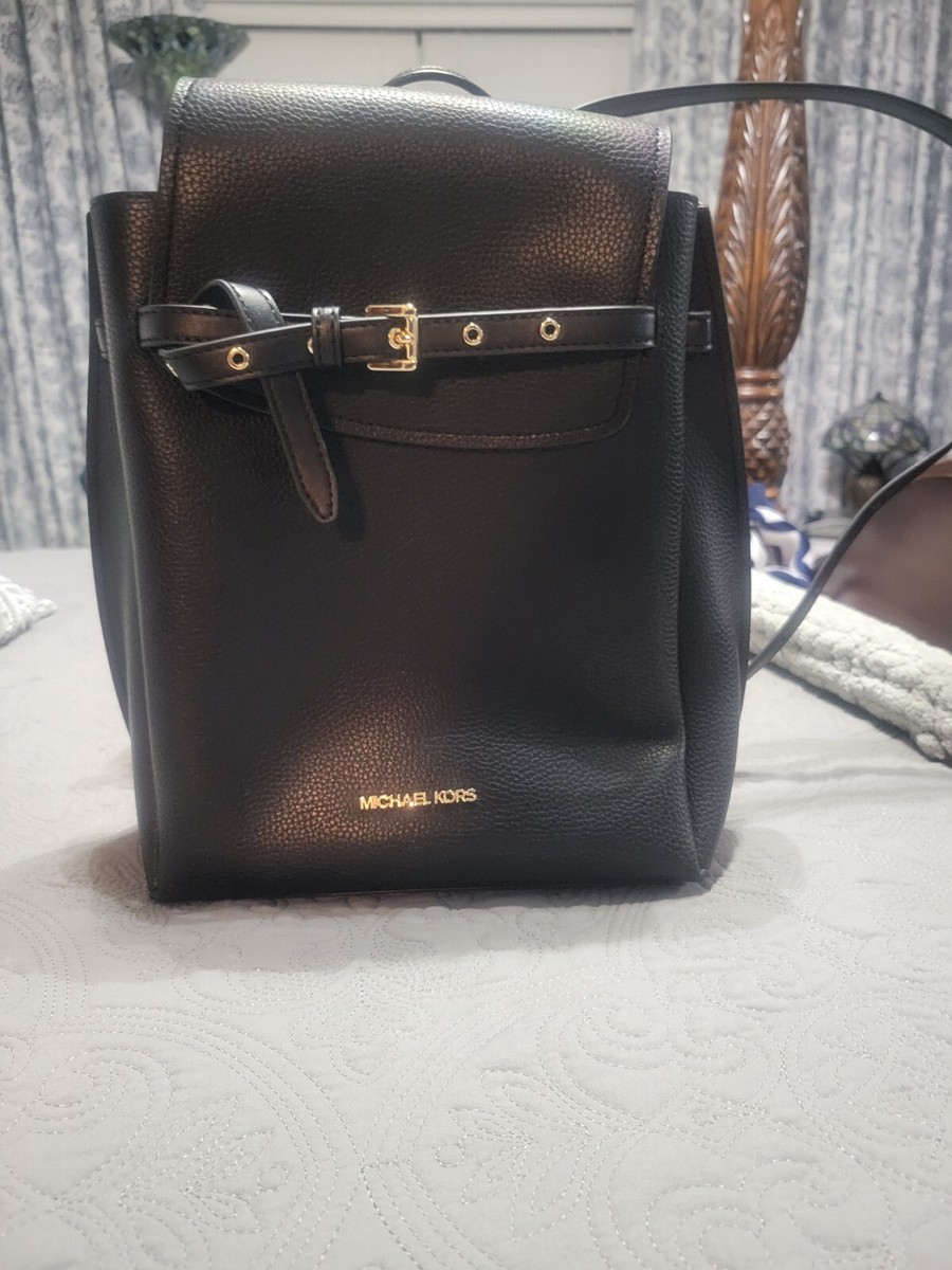 Michael Kors Emilia Medium Backpack Pebbled Leather Black  display picture 1