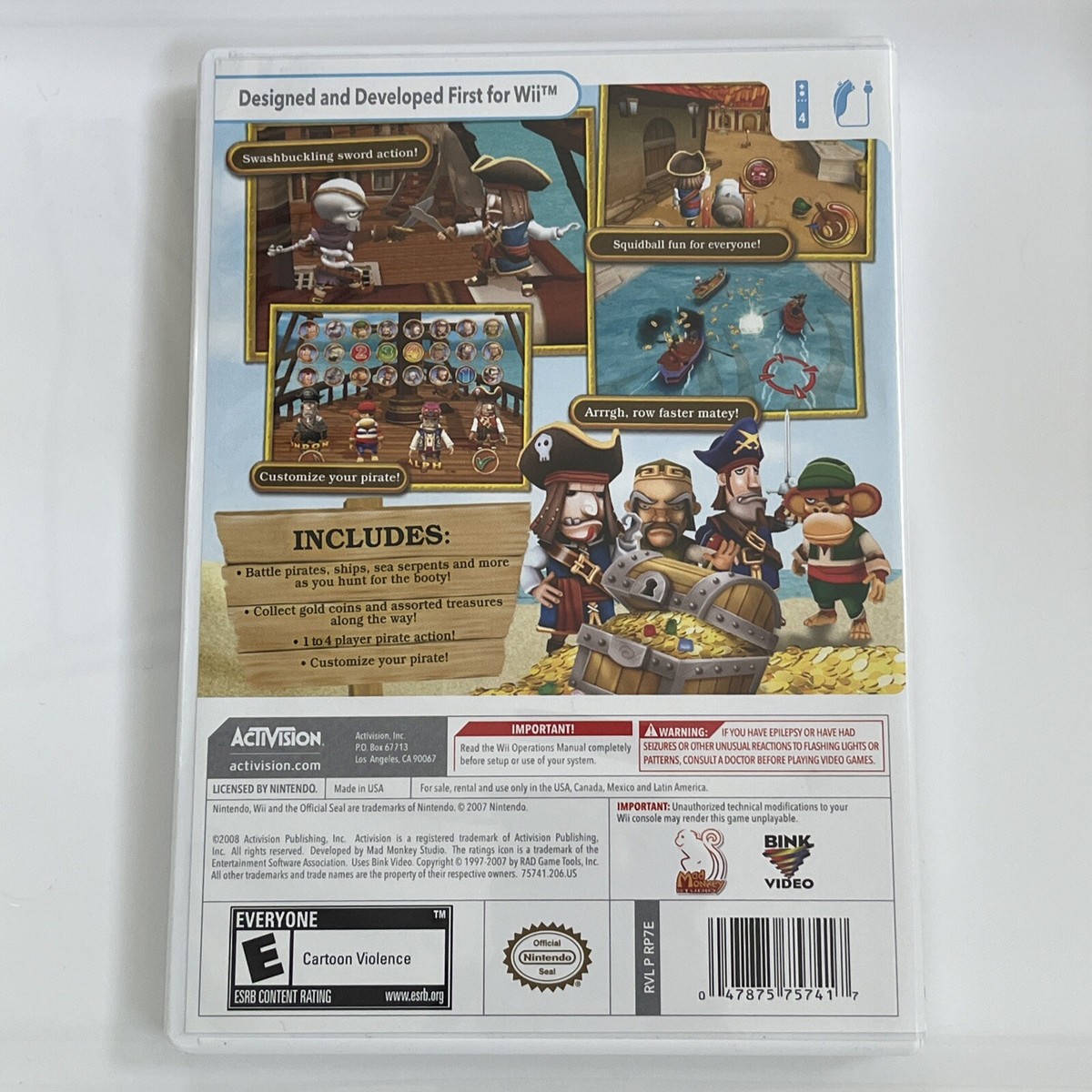 Pirates: Hunt for Blackbeard's Booty (Nintendo Wii, 2008