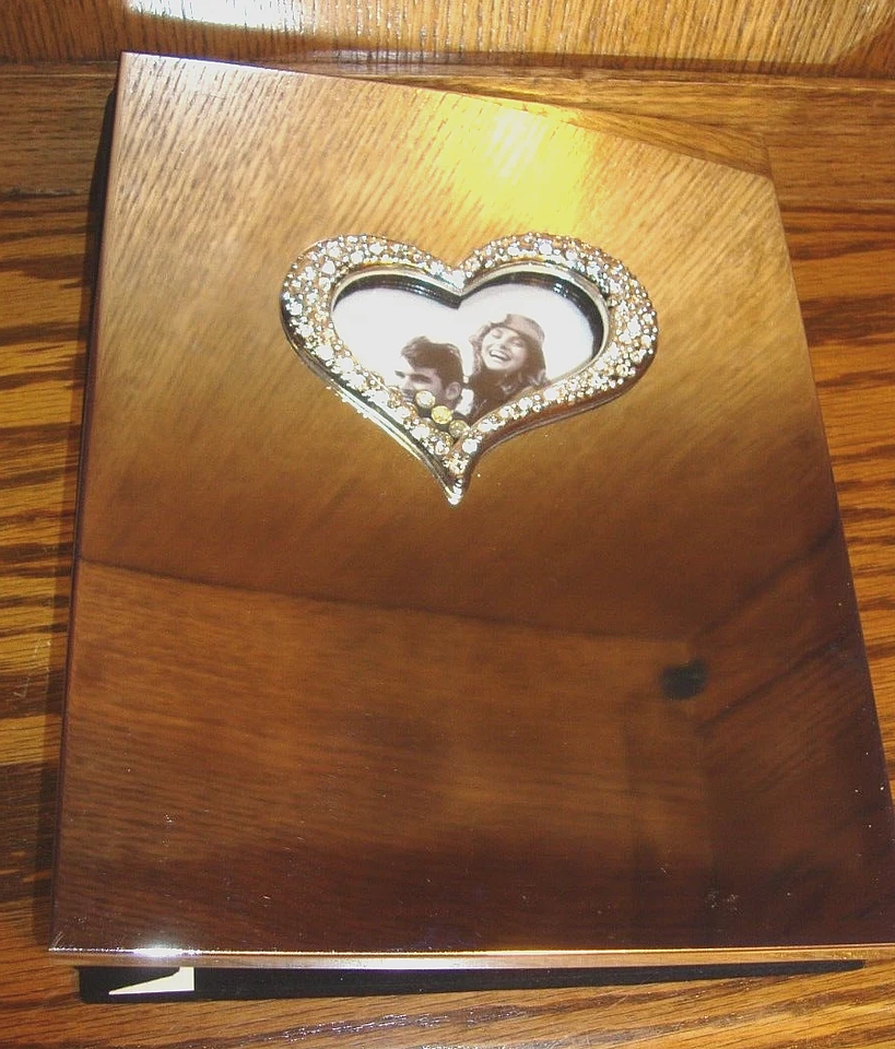 NIB Godinger Silver Art Co Silver-Plated Photo Album w/Crystal Heart~Gift!   744 - Image 3 of 4