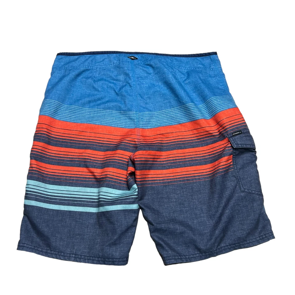 O'Neill доска шорты мужские 34 синий оранжевый в полоску купальный костюм цветной шнурок - Изображение 2 из 4