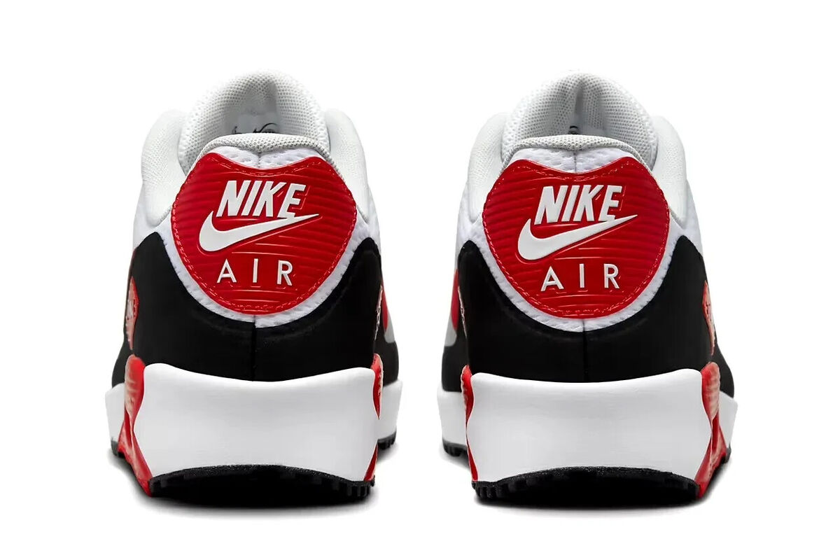 Nike Air Max 90 G TB Golf Shoes White University Red Men's Nike Air Max 90 G TB Golf Shoes White University Red Men's