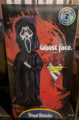 ROYAL BOBBLES: Ghost Face Zavvi Exclusive Silver Chrome Mask  (NEW)