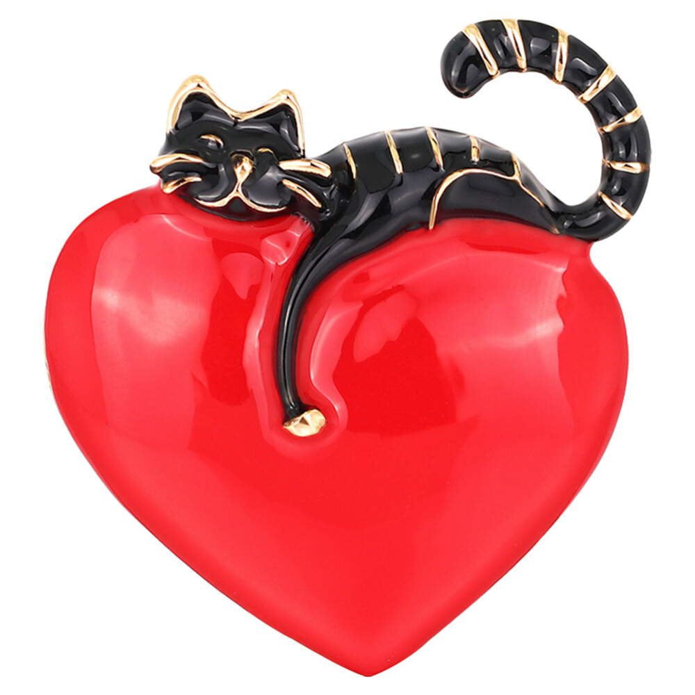 Hello Car Accessories Heart-shaped Brooch Love Expression Accessory