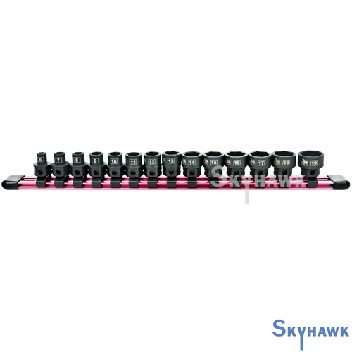 Juego de 14 unidades 3/8" Drive Nano O Bajo Perfil Impacto Tocket MÉTRICO - Imagen 3 de 3