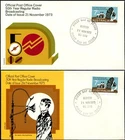 1973 Australia 50th Year Radio Broadcasting 7c Set Of 2 Unaddressed FDCs, VGC