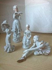 Statuette dame ballerina porcellana vintage anni '70 lotto statuine P N coronata