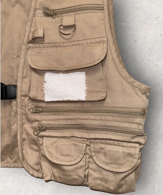 Gilet De Pêche Crystal River Homme Taille M - Kaki, Multi-poches, Anneau En D - Idéal Pêche Mouche