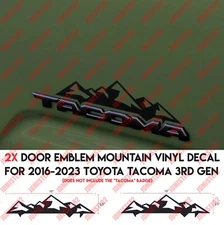 Toyota Tacoma Mountain badge decal for 2016-2021 TRD Pro Sport SR5 SR 3rd Gen