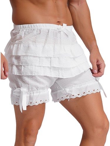 Mens Shorts Crossdresser Panties Low Rise Underwear Bowknot Bloomers Pyjama - Bild 21 von 33