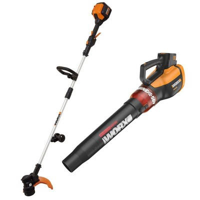 combo worx trimmer blower grass leaf kit edger cordless turbine ion volt 56v tool lithium included string piece li max