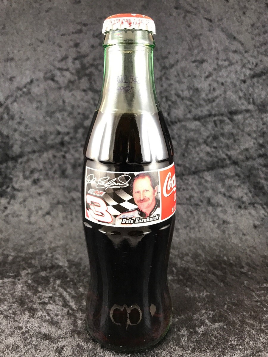 Coca Cola Coke Classic Dale Earnhardt #3 Glass 8oz Bottle - NASCAR