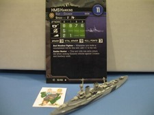  Axis Allies War at Sea SURFACE ACTION HMS Hawkins 10/40 with card 
