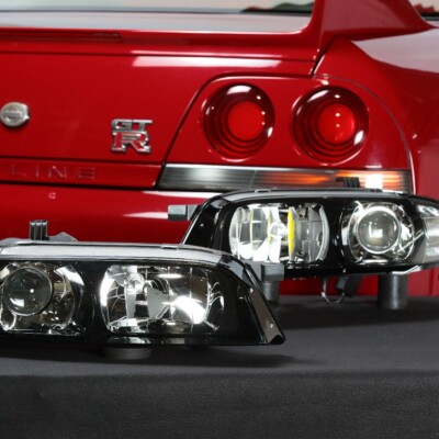 GTR BCNR33 純正　希少ICHIKOH 1493X ヘッドライトセット 送料無料(美品) BCNR33 ヘッドライト 純正 R33スカイラインGT-R 前期型