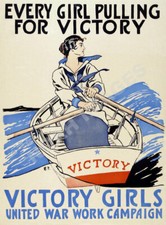 Every Girl Pulling for Victory vintage UWWC poster 16x20