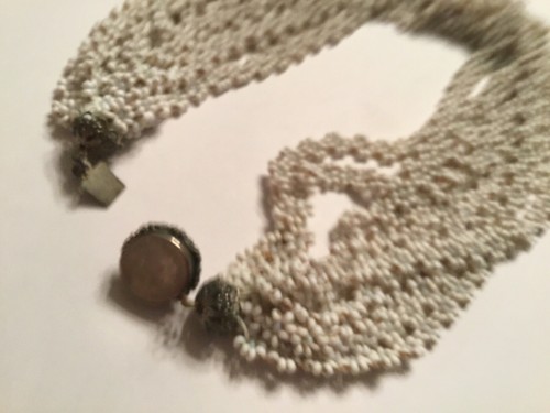 Vintage 10 Strand Necklace Daisies White W Yellow Centers 16” Length - Picture 4 of 4