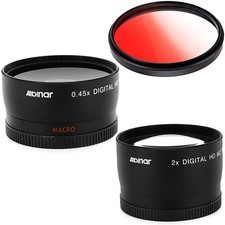 Gradual Red Filter,Wide Angle,Telephoto Lenses for Canon EOS 350D 400D Rebel XTi