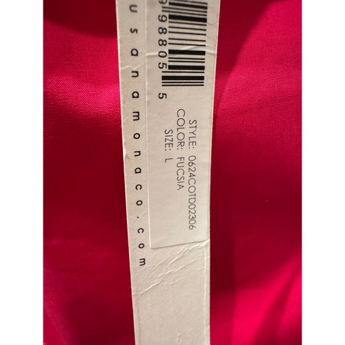 Vestido Susana Monaco Popelina Cuello Recto Espalda Calada con Bolsillos Talla: L - Imagen 5 de 12