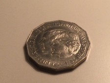 Australia 50 Cents Coin 1981.Prince Charles & Lady Diana.Good circulated cond