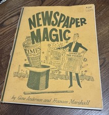 Newspaper Magic Scarce Book Gene Anderson Frances Marshall 1968 Second Printing!