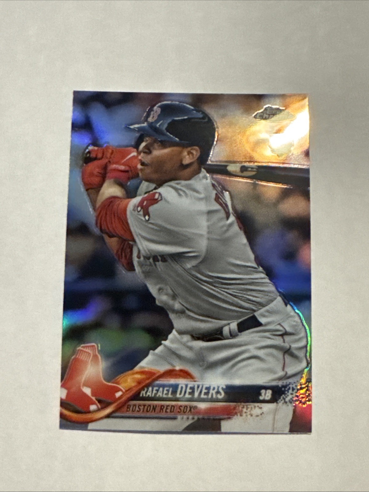 2018 Topps Chrome Rafael Devers 25 Refractor RC Rookie Card
