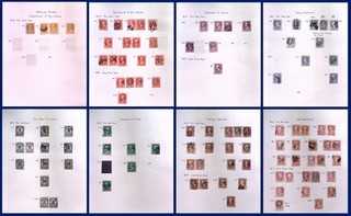 USA: 1873 Officials/Revenues Ex Old Time Collection 8 Album Pages