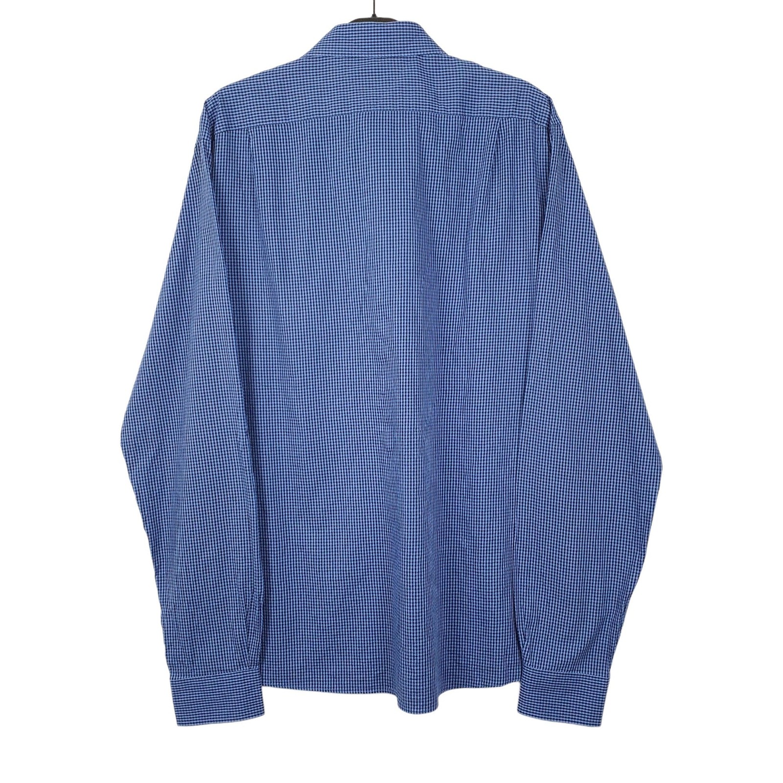 TOMMY HILFIGER Blue Check Shirt Long Sleeve Casual Mens M image 3