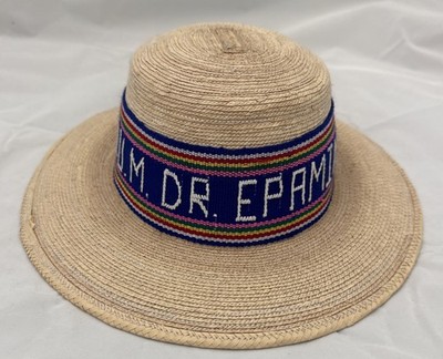 Vintage Handwoven 100% Palm Made In Guatemala Gumarcaah Straw Huehuetenango