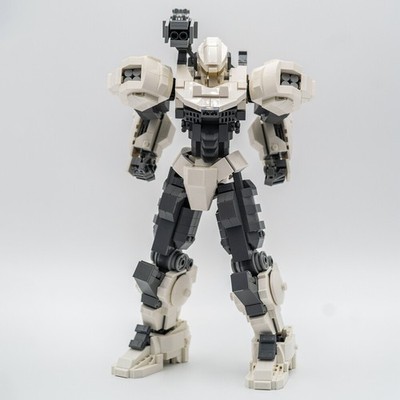 White Mech Robot Jaeger Action Figure Model 1244PCS Sci-Fi Building Set