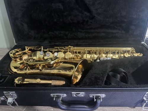 John Packer Alto Saxophone Brass Lacquered Gold Eb with Case and Strap