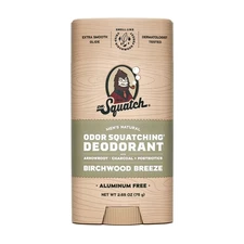 Dr. Squatch Birchwood Breeze Natural Deodorant for Men, 2.65 oz