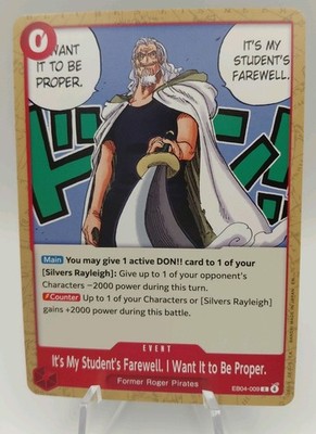 One Piece Silvers Rayleigh EB04-009 Former Roger Pirates Farewell Event EN