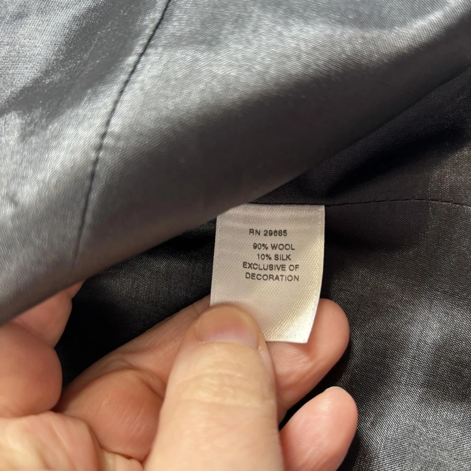 Chaqueta Pendleton Mujer 14 Gris Manchado Lana Mezcla Seda Forrada Abotonada Heritage Foto 4 de 4