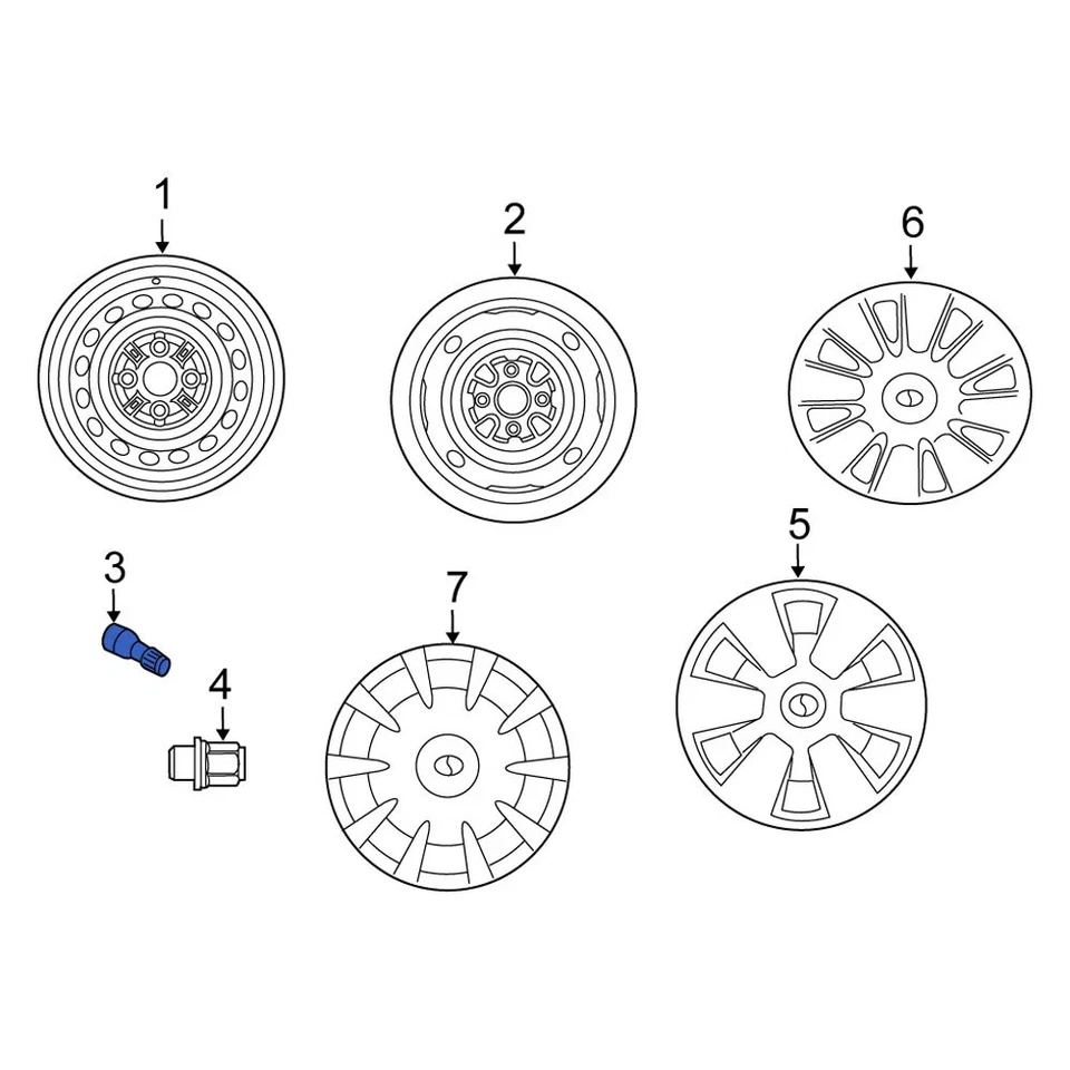 For Scion xB 2004-2006 Scion 9008045006 Tire Valve Stem Foto 2 de 3