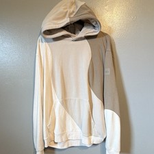 ALO MAKE WAVES Pullover Hoodie Women s L Beige/Ivory Fleece Pockets